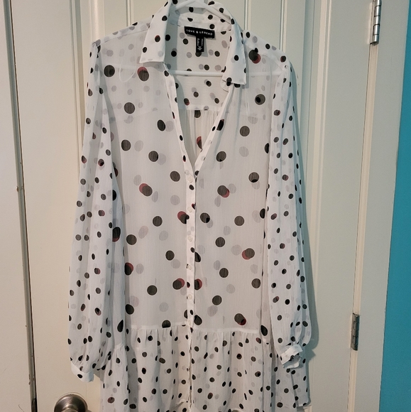 Polka-Dot Tunic - Size 20 (2X) - Picture 1 of 3